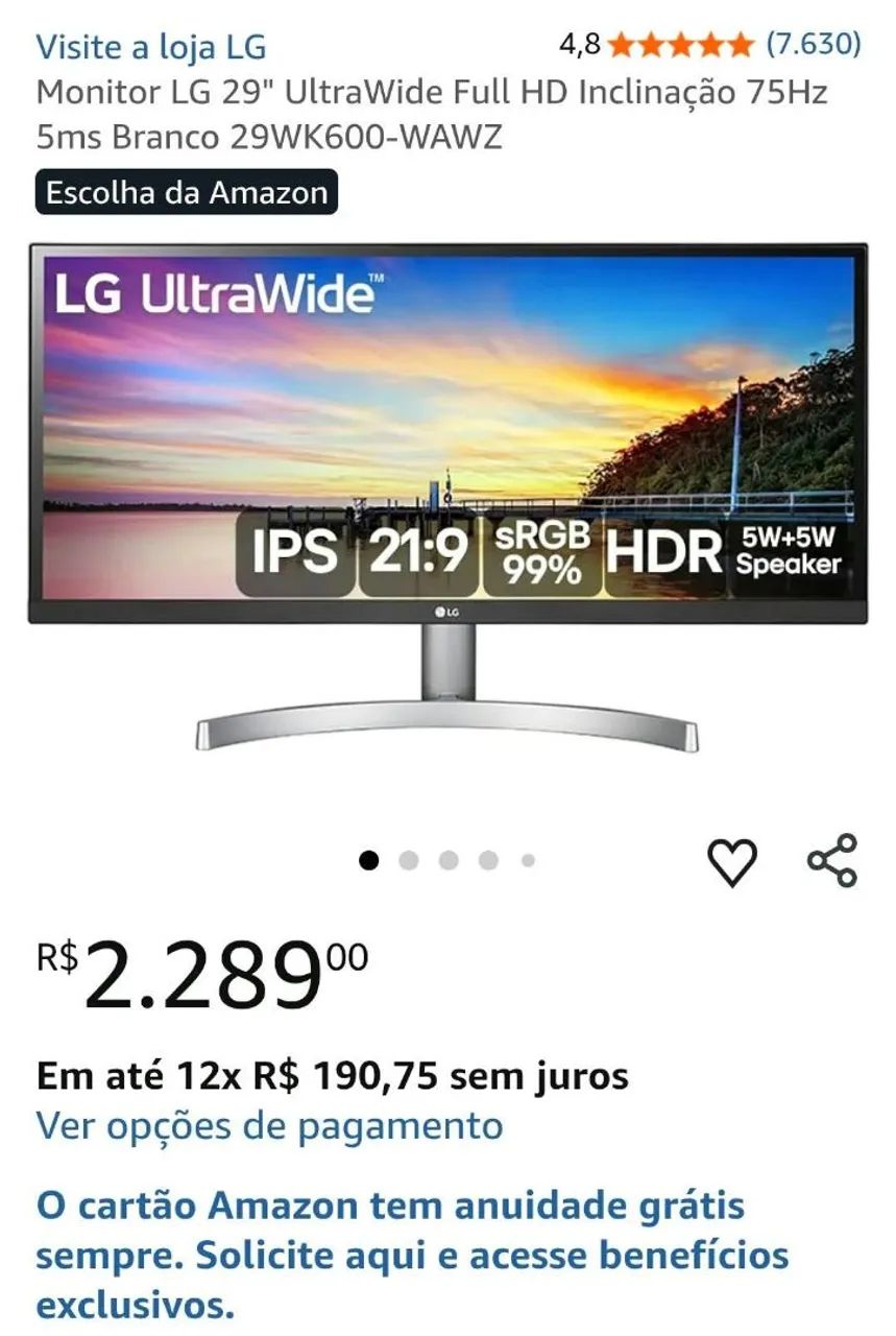 MONITOR LG ULTRAWIDE 29 POLEGADAS  - Foto 5