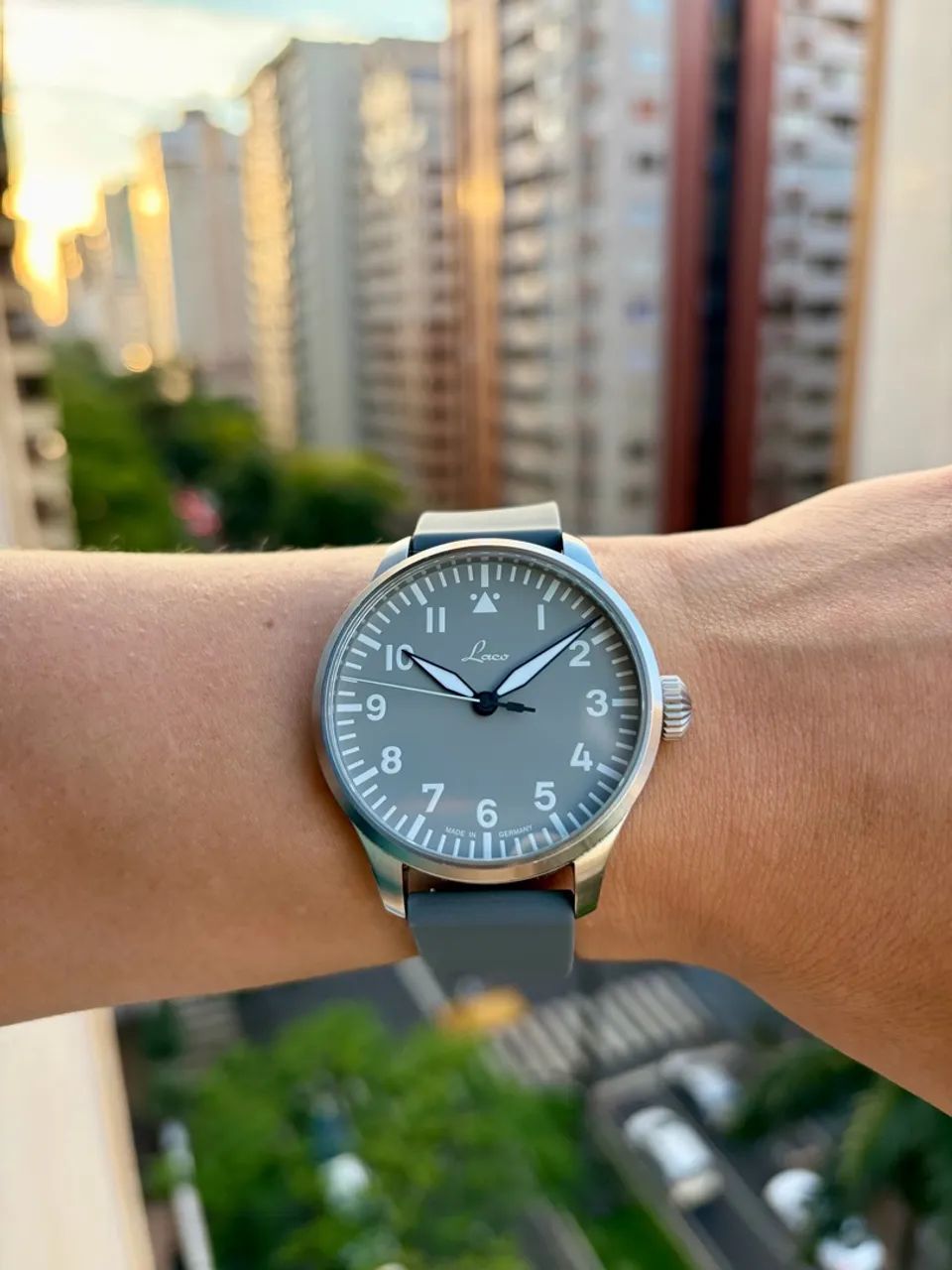 Relógio Laco Pilot Basic Augsburg Automático Cinza   - Foto 2