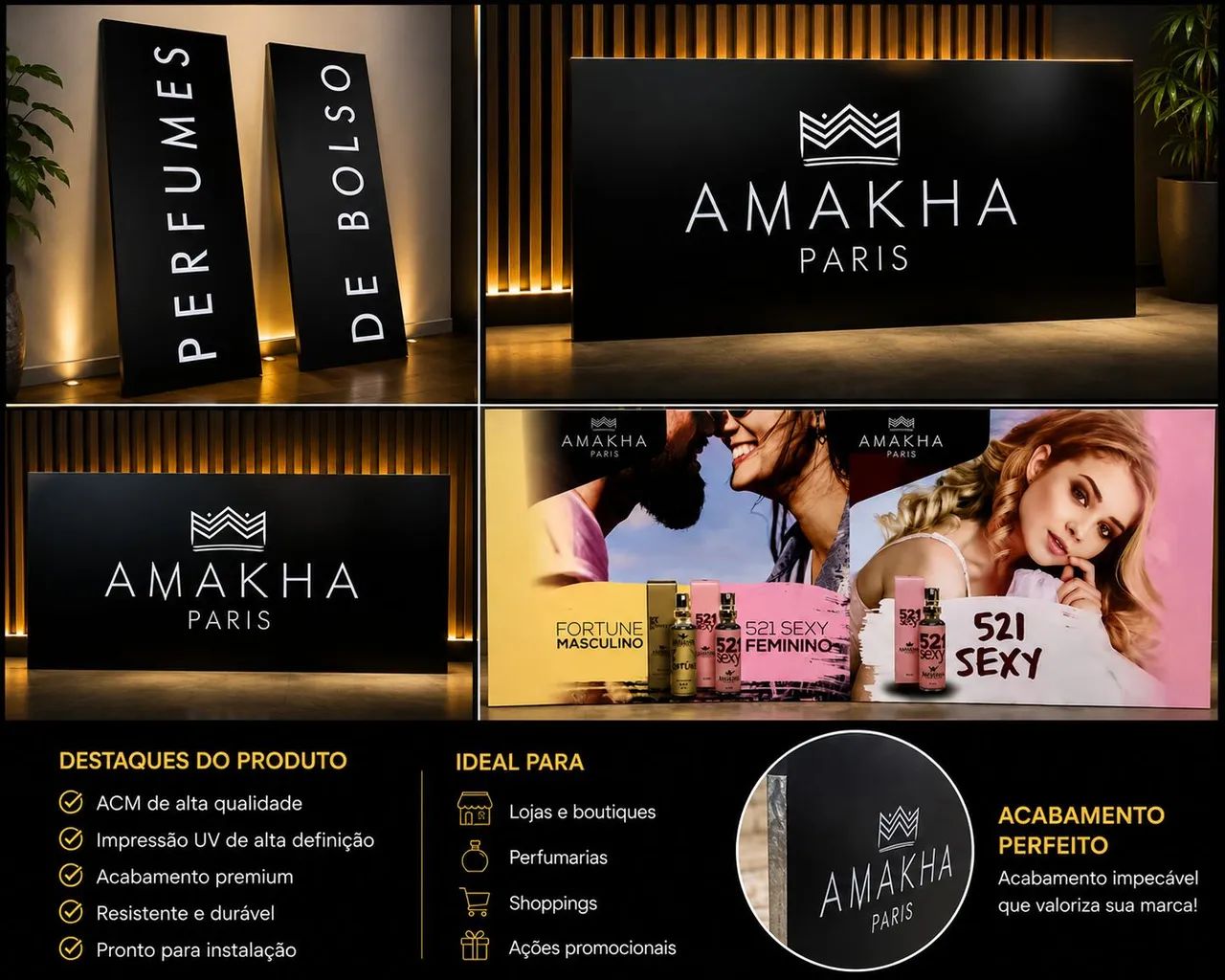 Letreiros para box - comunicação visual