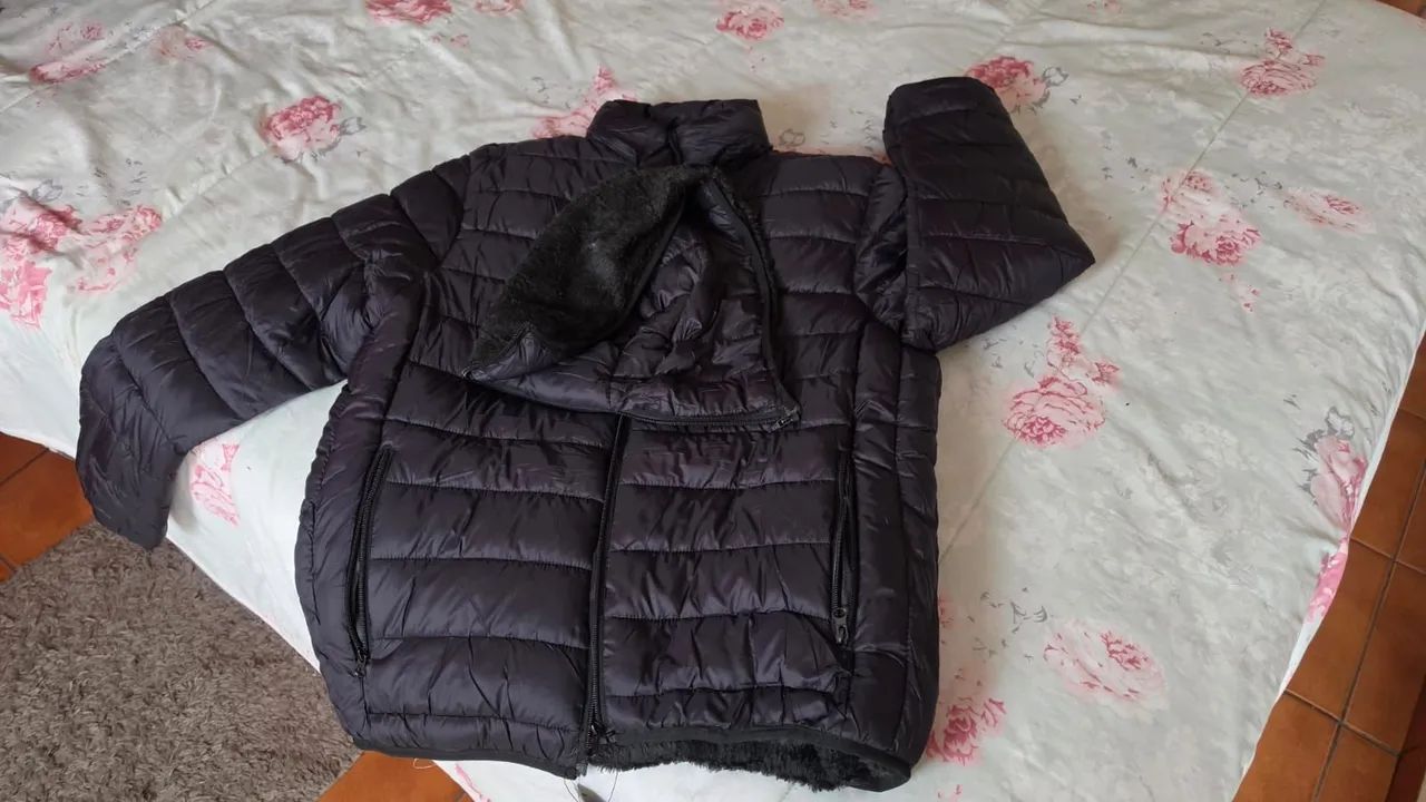 JAQUETA DE NYLON PRETA. - Foto 2