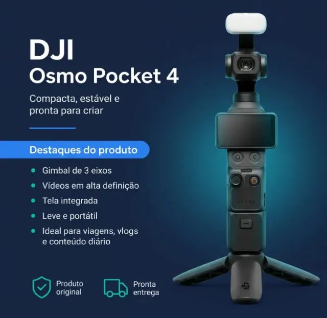 Câmera Dji Osmo Pocket 4 Creator Combo Completo - Foto 5