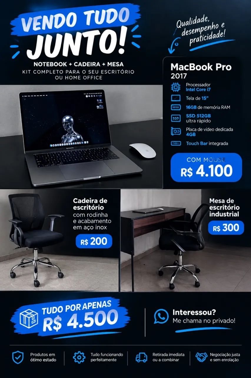 MACBOOK MESA CADEIRA