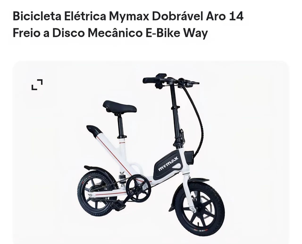 Bicicleta elétrica dobrável 