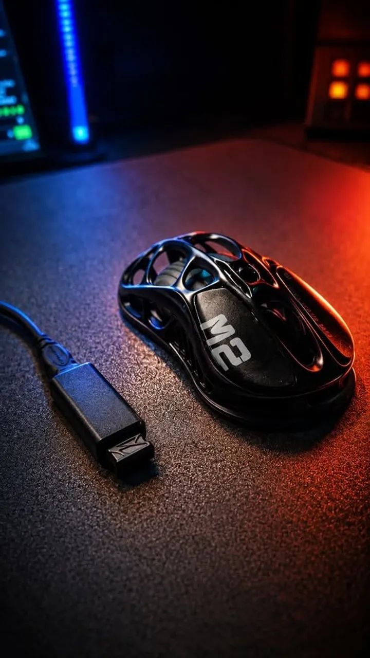 Mouse GAMER profissional sem fio - Gravastar Mercury M2 - preto - Foto 3