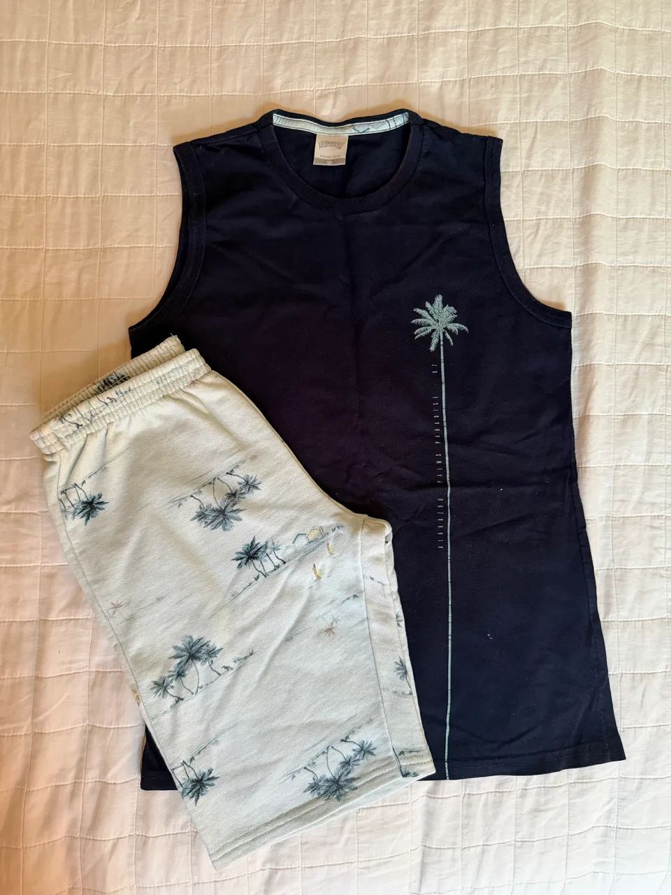 Conjunto regata/bermuda infantil 10 anos 
