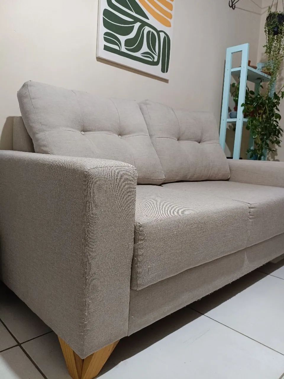 Sofá bege 2 lugares  - Foto 3
