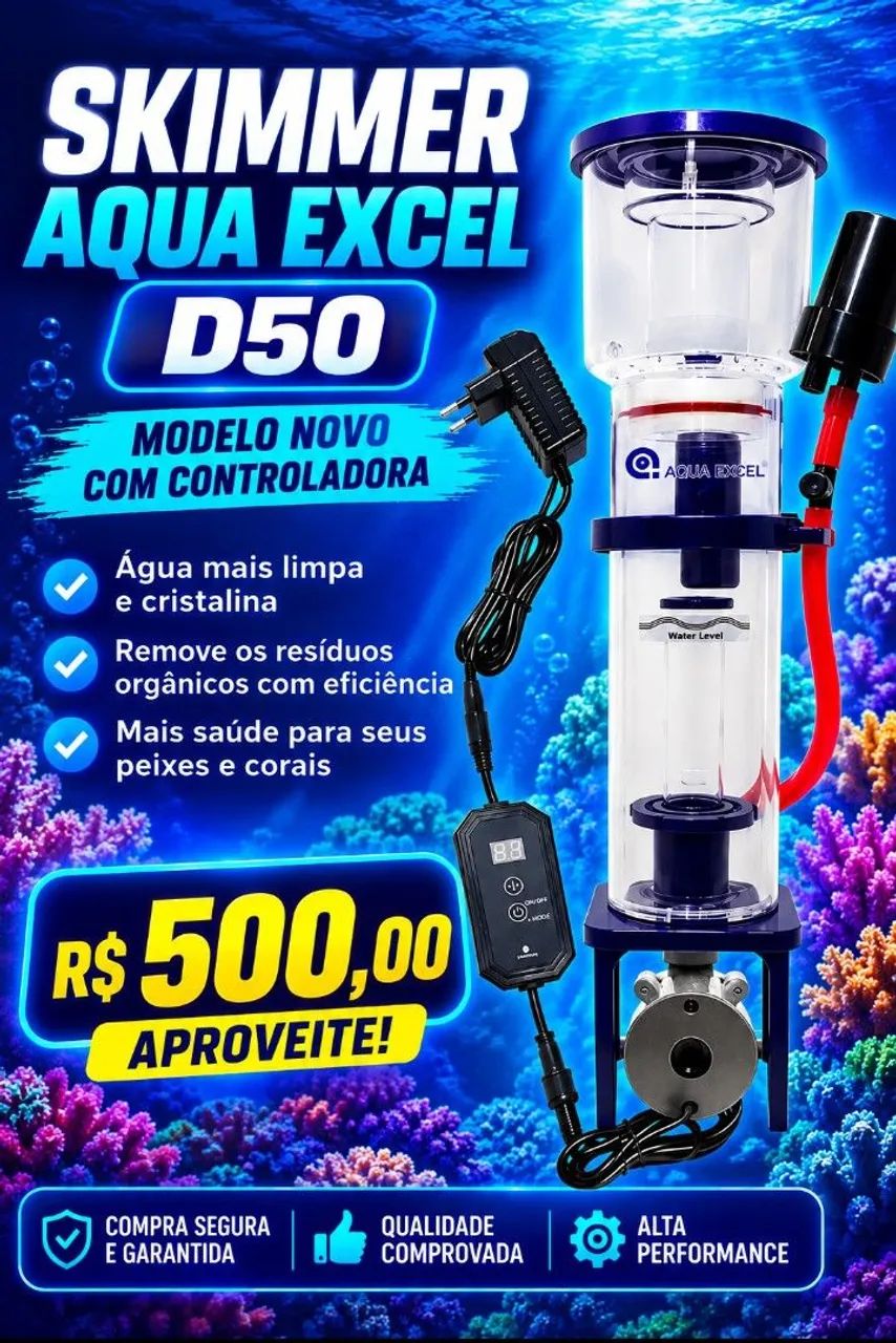 Skimmer Aqua Excel D50 com controladora 