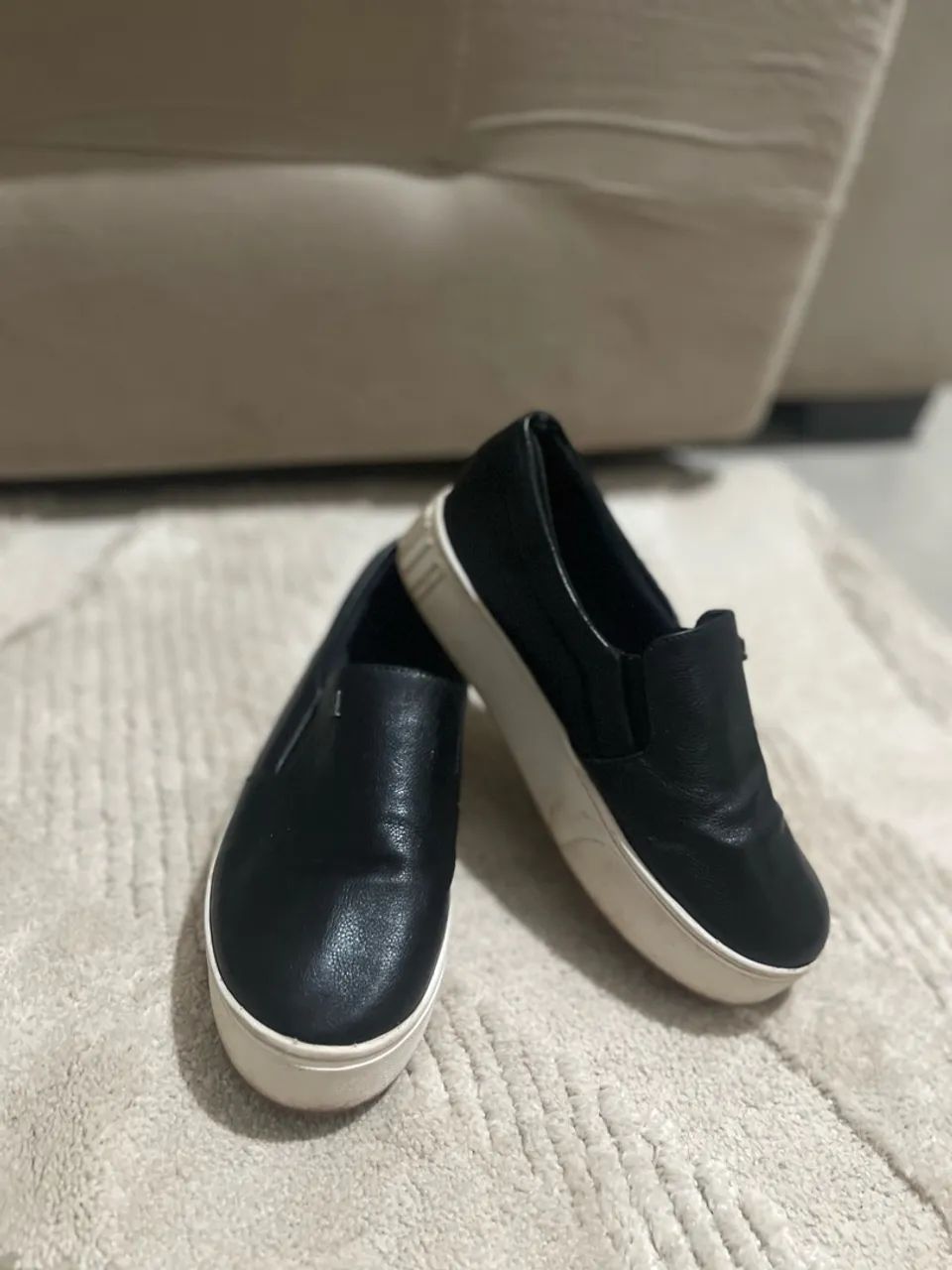 Slip on Santa Lolla preto couro plataforma n36 - Foto 4