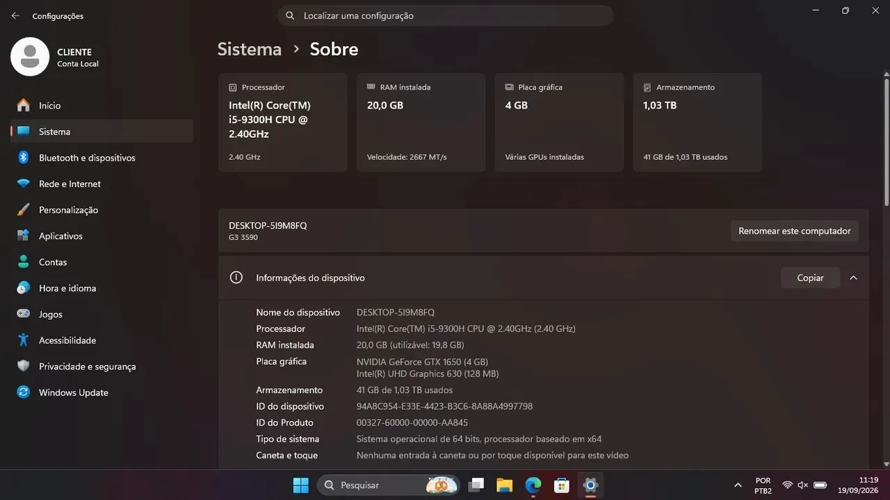 Notebook Dell gamer 20 gb ram + SSD\1TB  - Foto 4