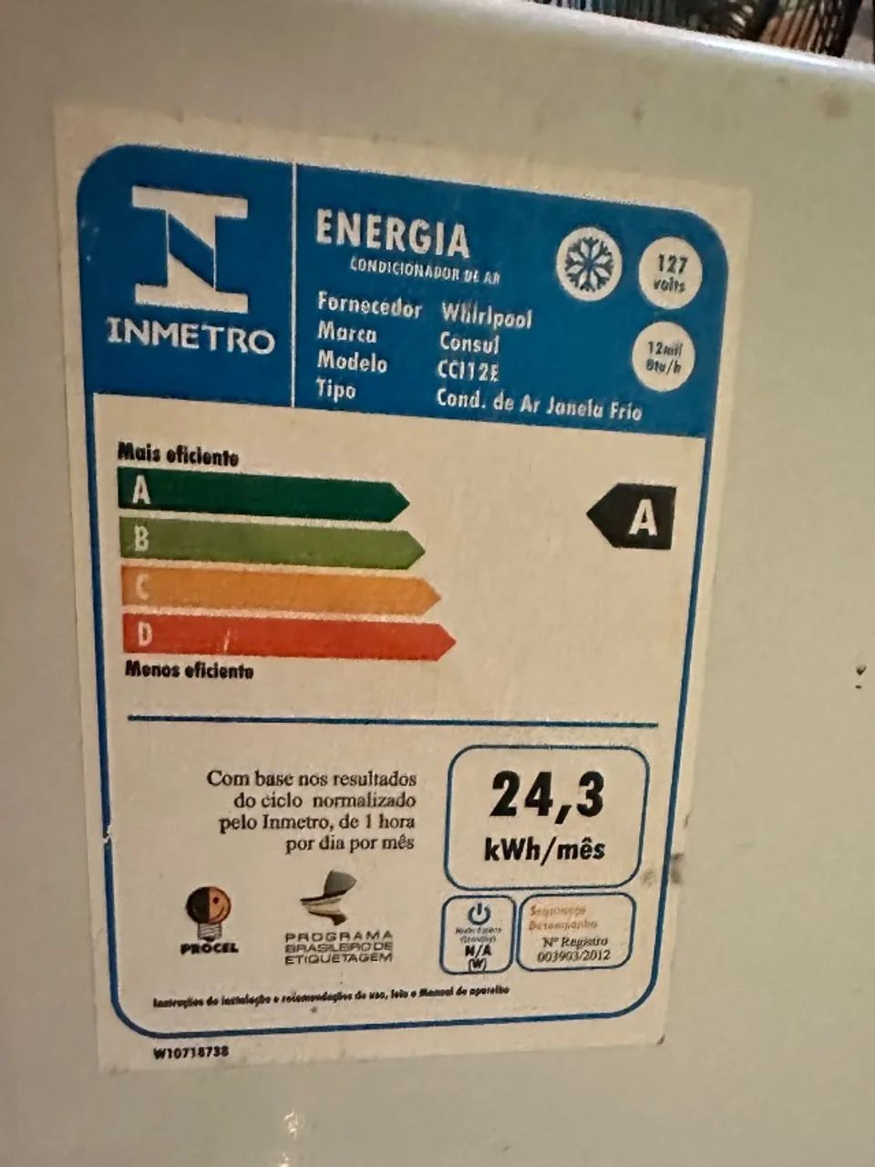 Ar condicionado Cônsul 12000 Btus - Foto 3