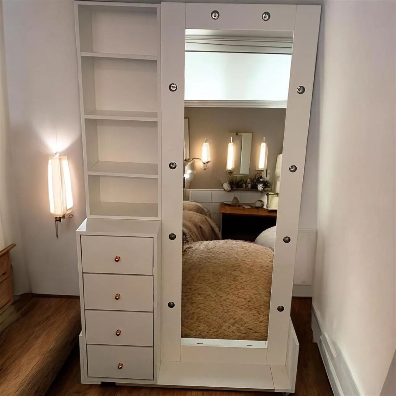 ESPELHO CAMARIM COM PRATELEIRAS 100% MDF - Foto 3
