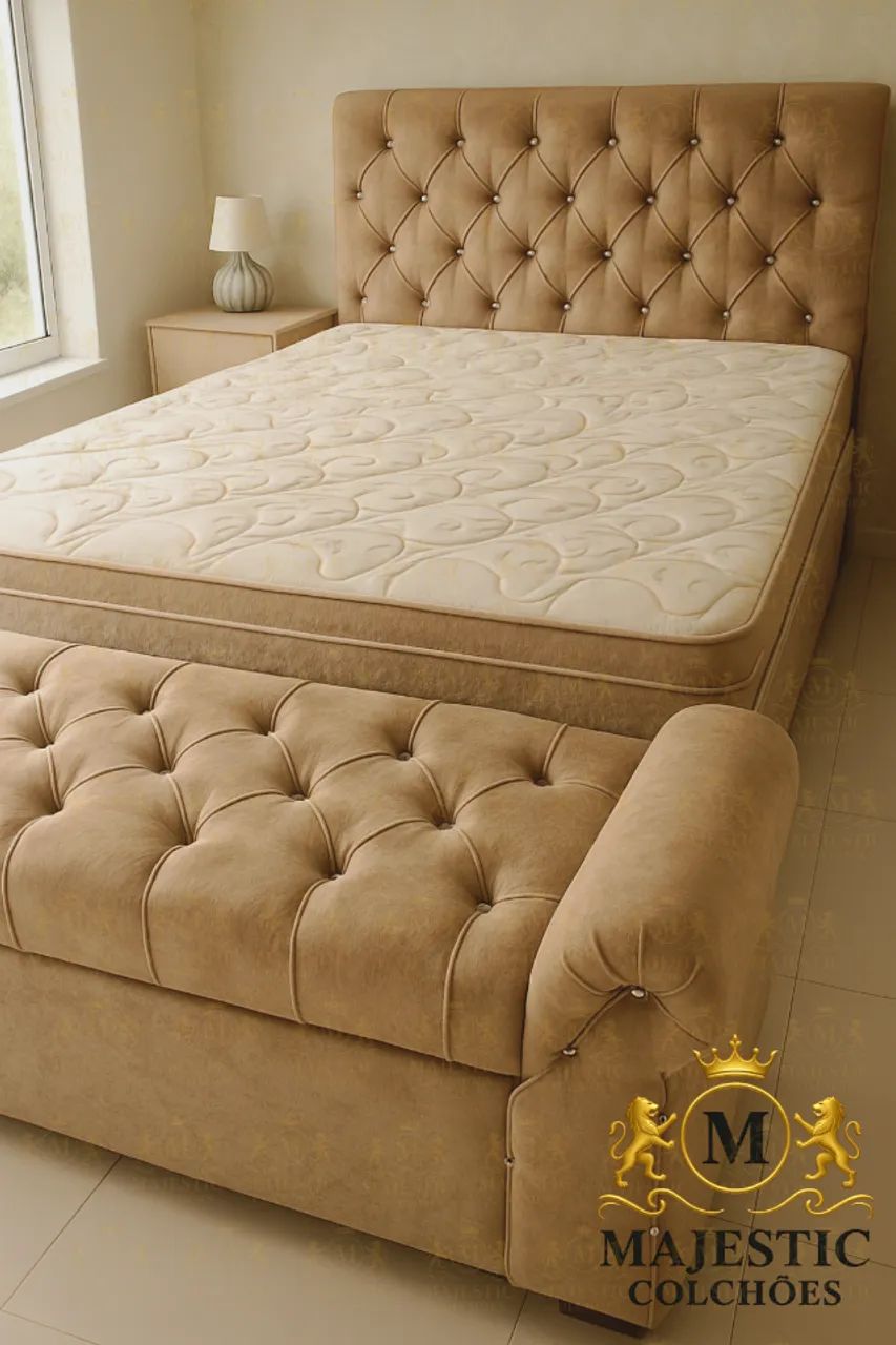 Cama com Preço Direto de Fábrica + Base box e Cabeceira de Brinde - Foto 5