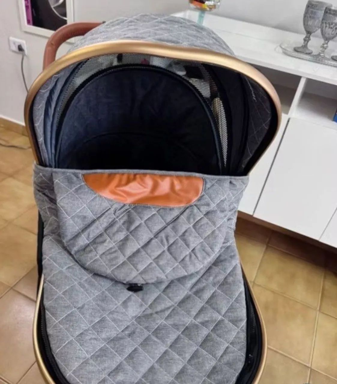 Kit bebê conforto com suporte e carrinho modelo europeu marca passear   - Foto 4