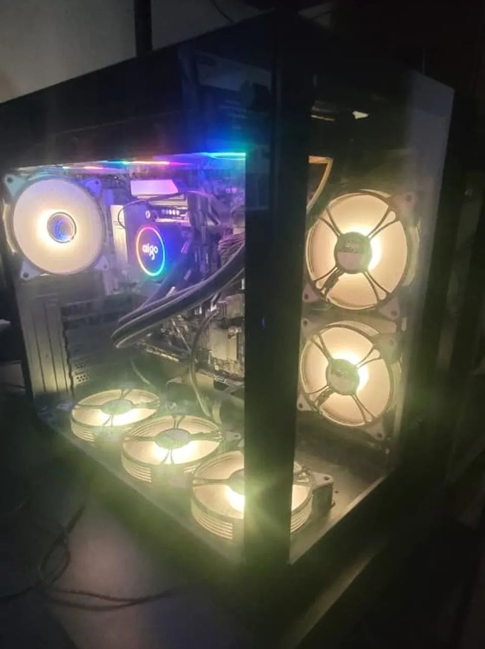 Gabinete Aigo Darkflash C285 com 5 fans - Foto 3