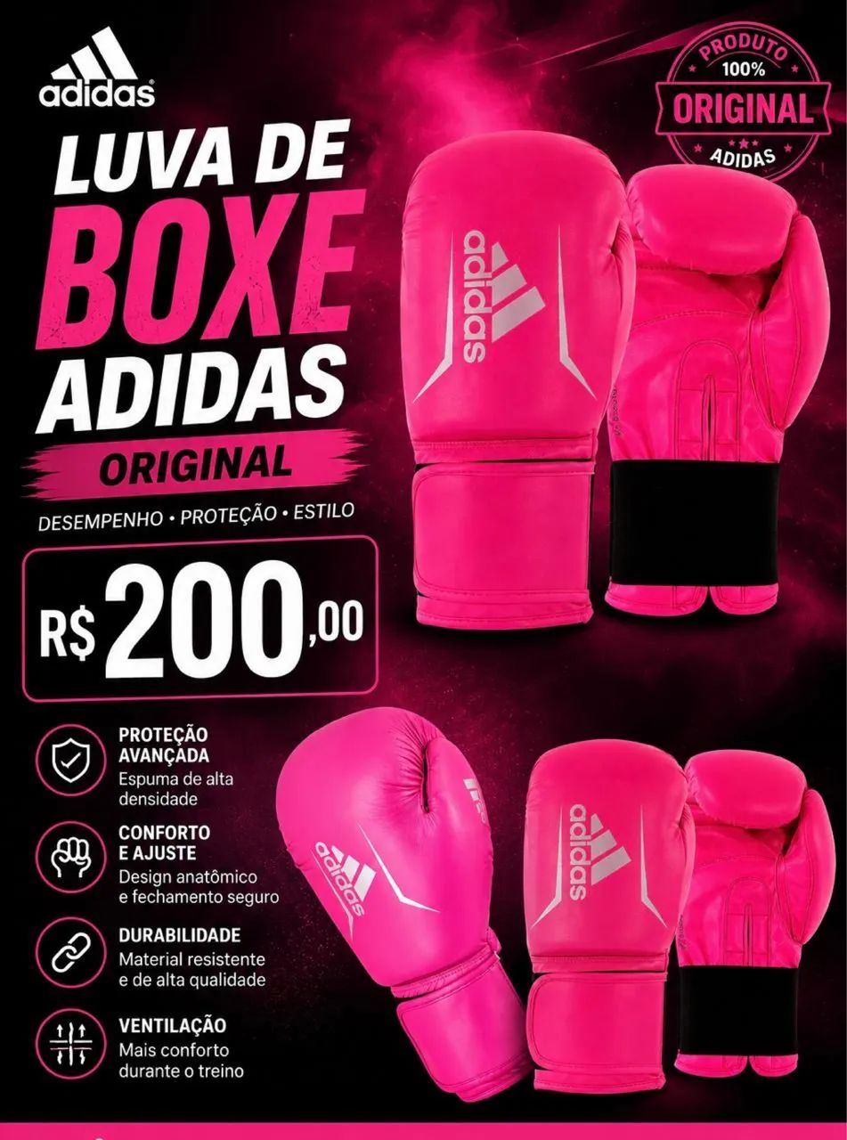 Luva Adidas Rosa Original 