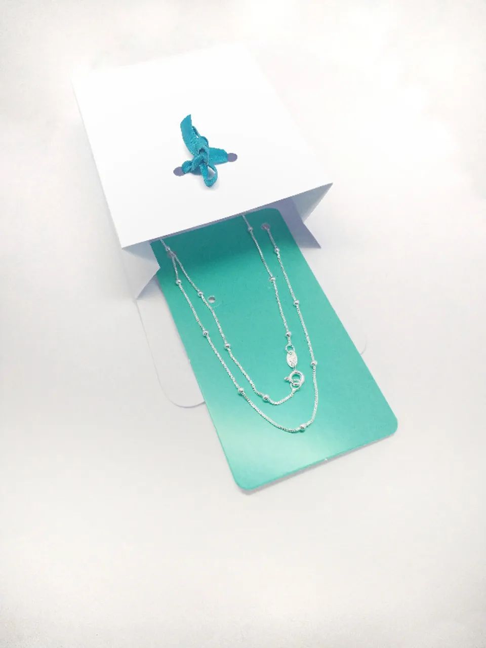 Colar choker veneziana com bolinhas banhado a prata