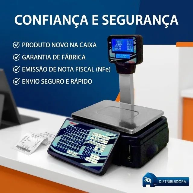 Balança Urano BA37 31kg com Impressora de Etiquetas - Nova - Foto 5