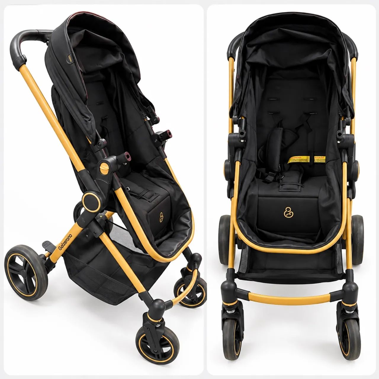 Carrinho Galzerano Ivy Gold + Bebê Conforto + Base - Impecável - Foto 3