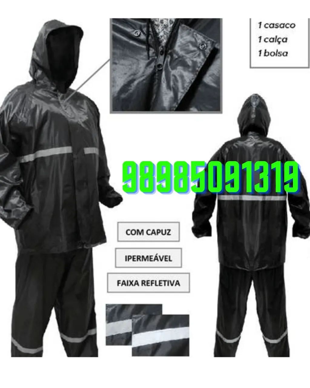Capa de chuva para motoqueiro 