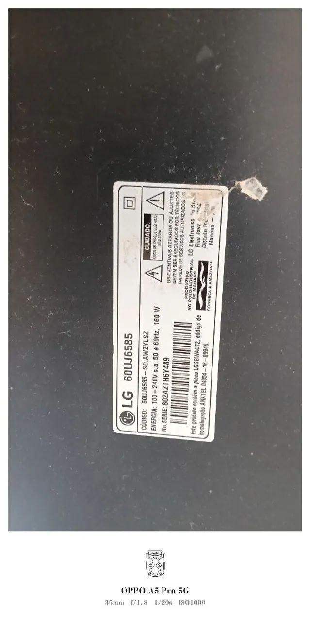 Tv lG 60 polegadas retirada de peça  - Foto 3