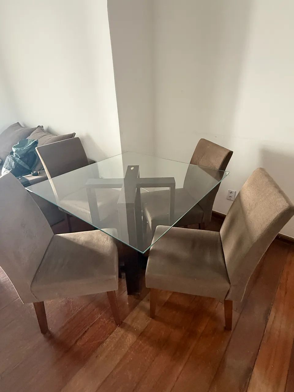 Mesa quadrada de vidro - Foto 3