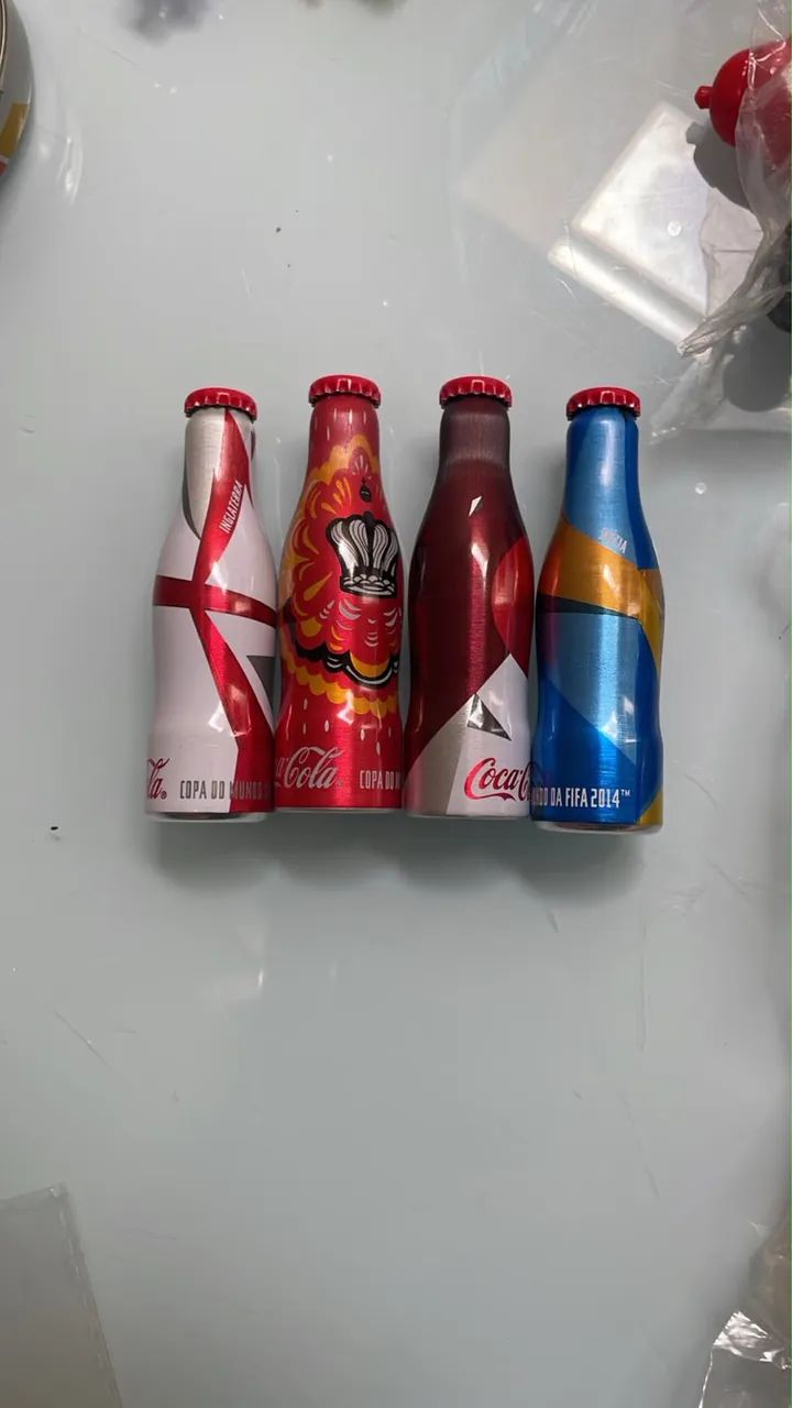 4 garrafinhas coca cola copa 2014