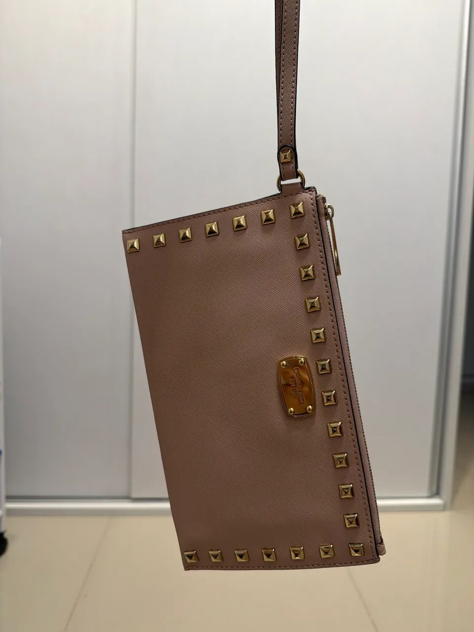 Bolsa Carteira Michael Kors Original Rosa com Spikes - Nova - Foto 5