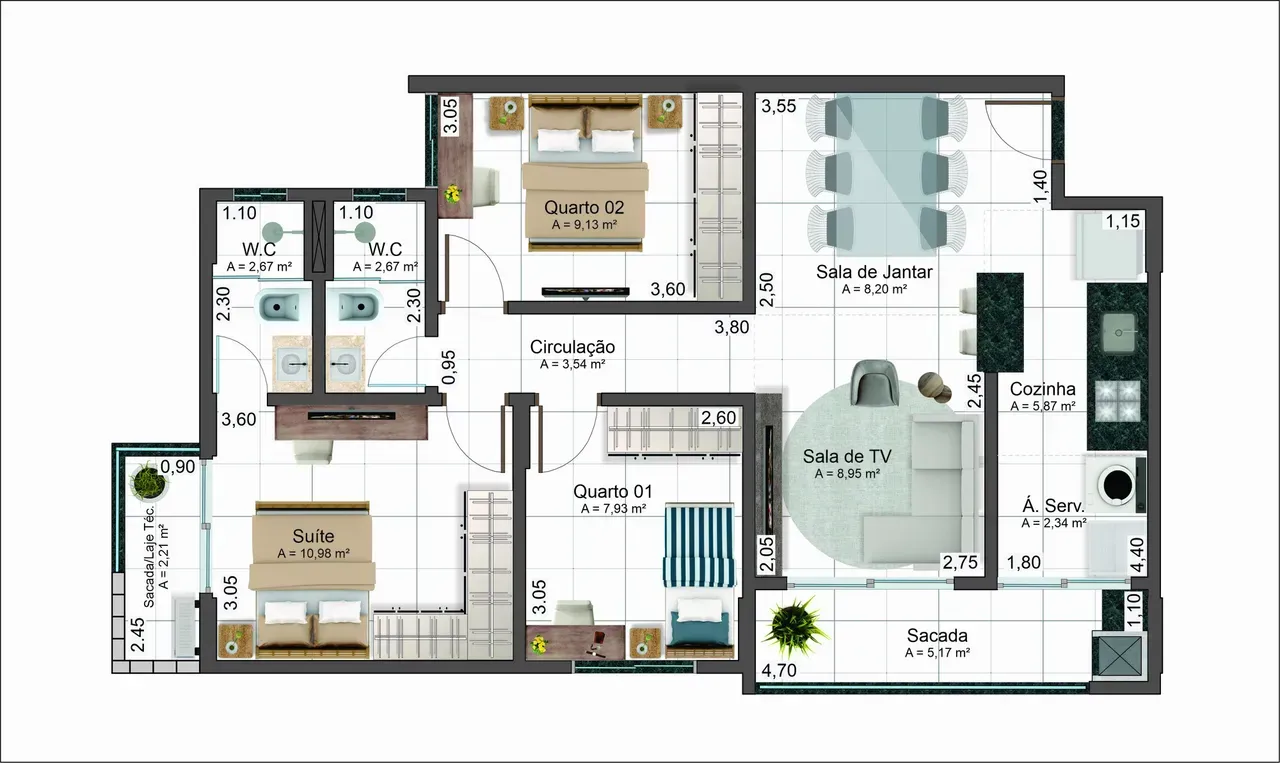 PLANTA 80m²