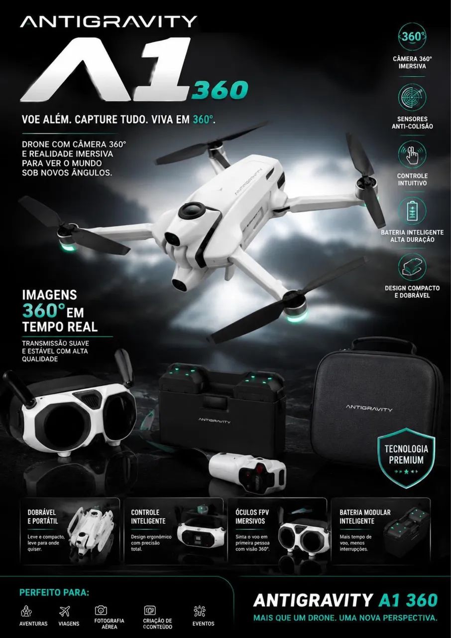DRONE ANTIGRAVITY A1 ? COMBO COMPLETO
