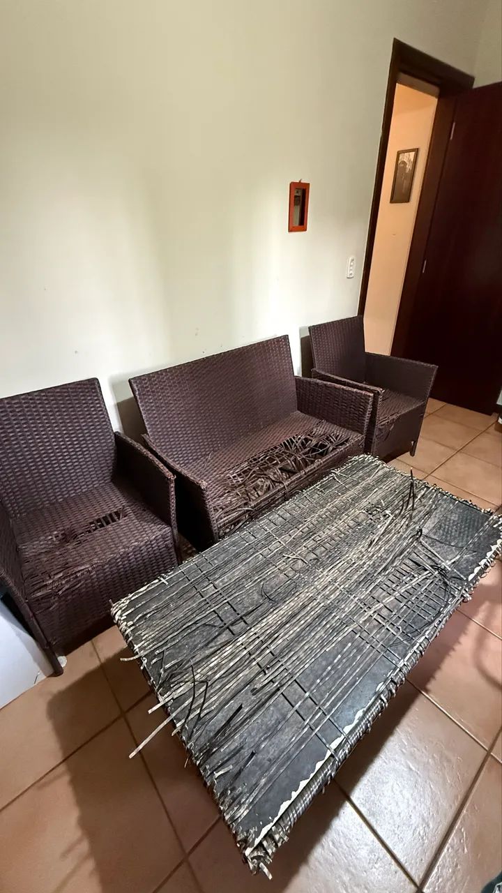 Conjunto namoradeira junco área externa  - Foto 5