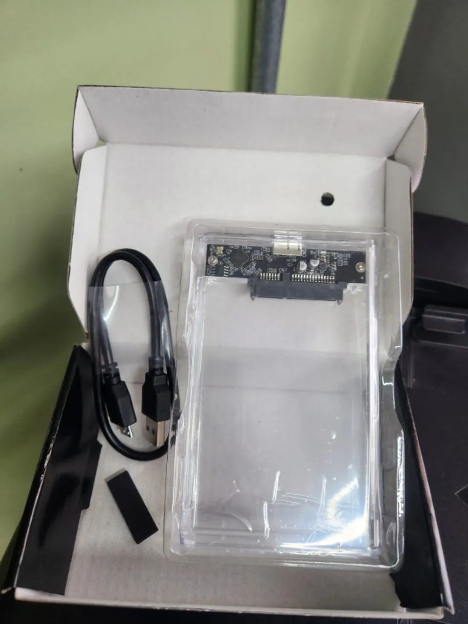 CASE PARA HD EXTERNO DE 25 SATA PARA USB 3.0 TRANSPARENTE  - Foto 3