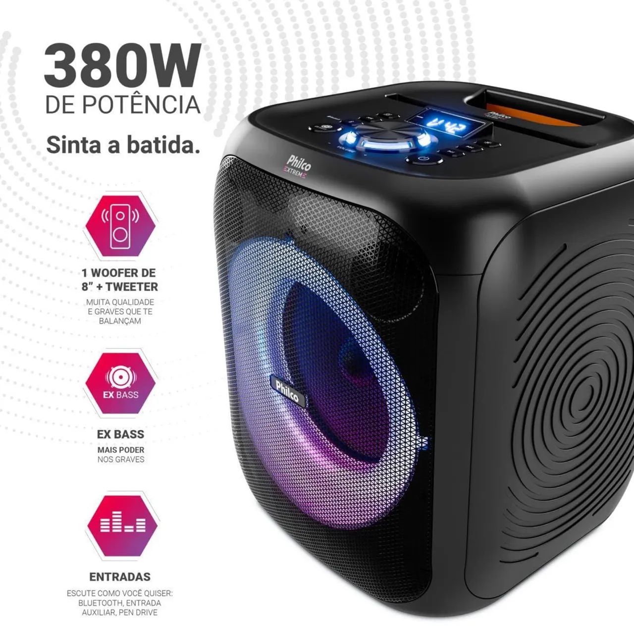 Caixa de som philco pcx4800