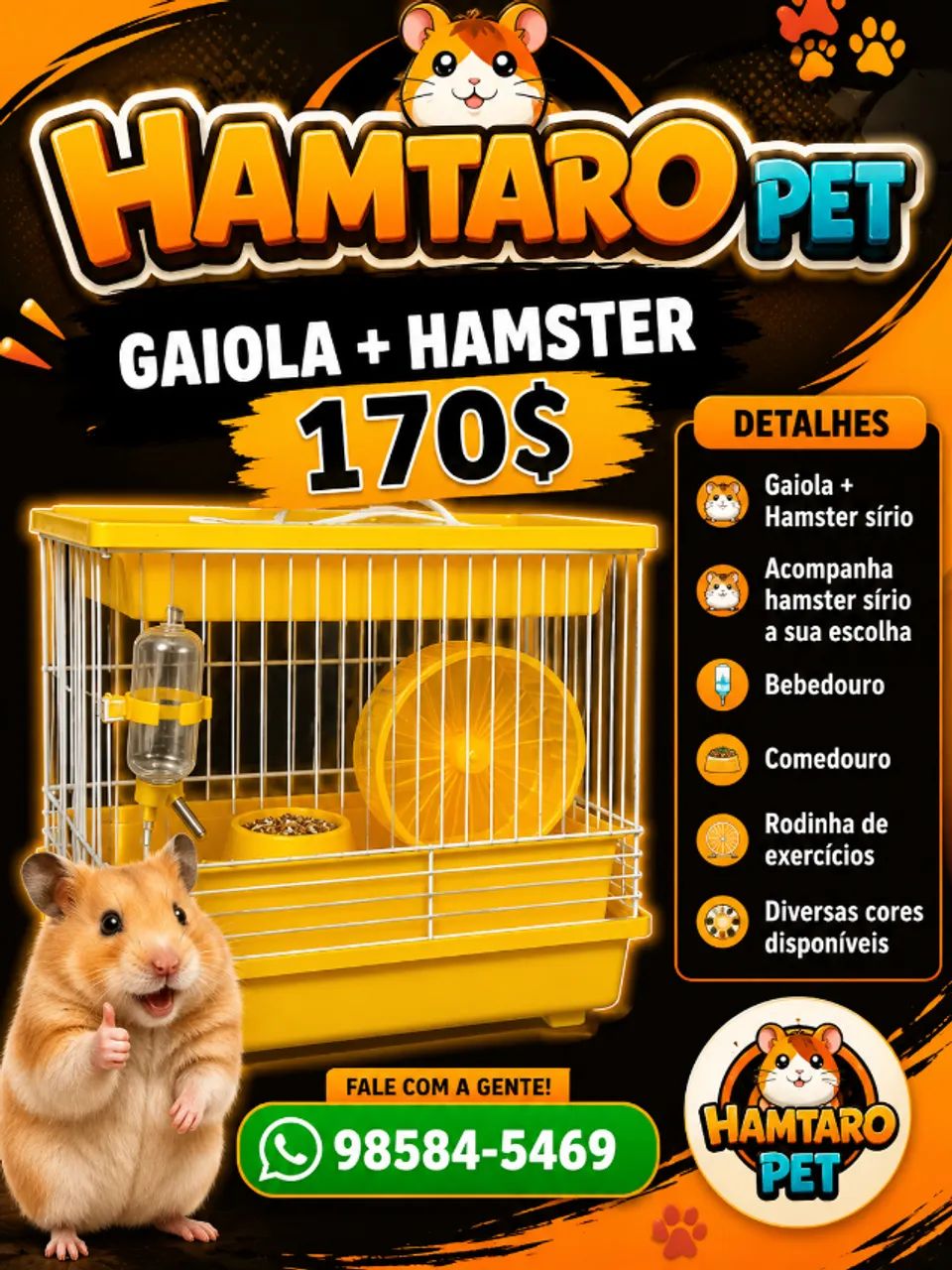 Gaiola + Hamster - Foto 2