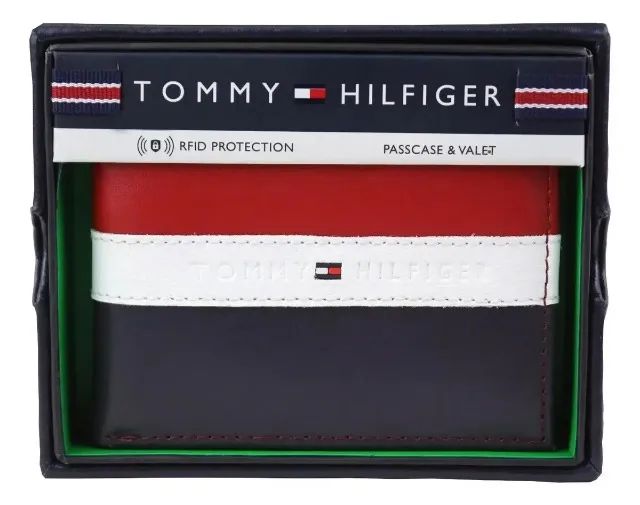 Carteira Tommy Hilfiger Leather Americana Stripe Bifold - Foto 2