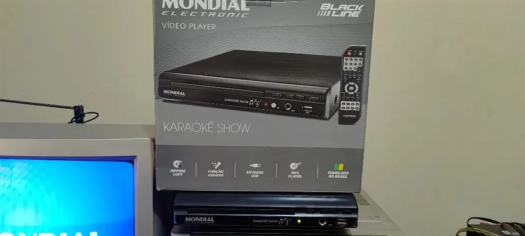 DVD Mondial Black Line Novo na Caixa com Controle Remoto. - Foto 3