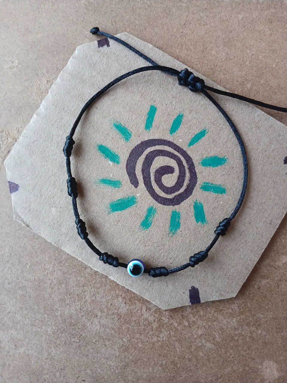 Pulseira olho grego preta - Foto 3