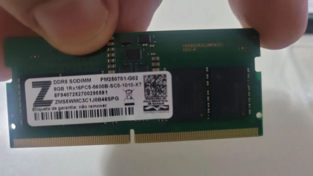 Memória DDR 5 para notebook de 8gb - Memória RAM - Parque