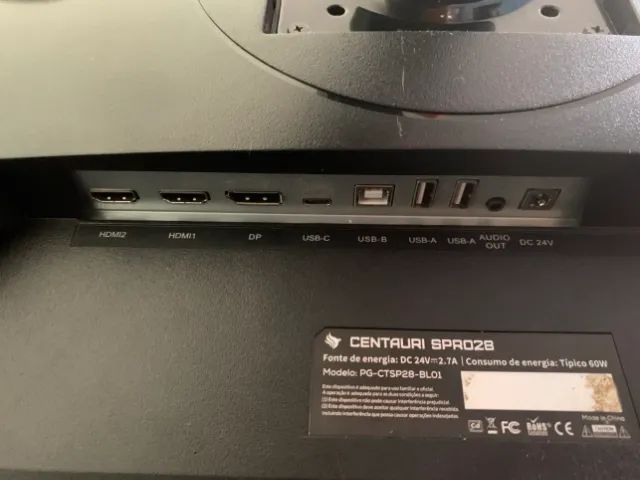 Monitor gamer 4K IPS 144Hz 28pol (troco em RTX) - Foto 4