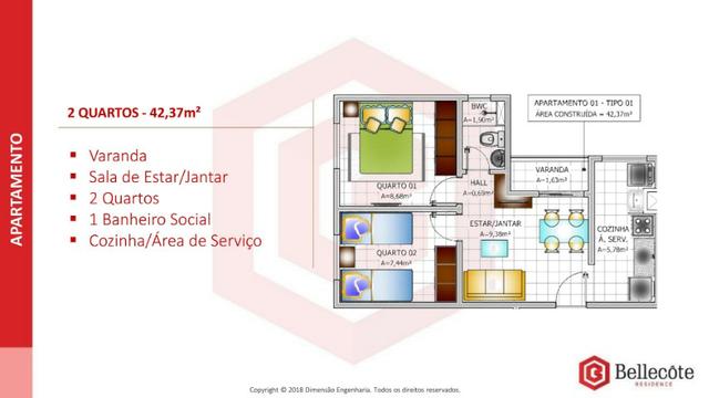 Bellecôte Residence, apartamento com entrada facilitada ao lado do mix mateus maiobão - Foto 9