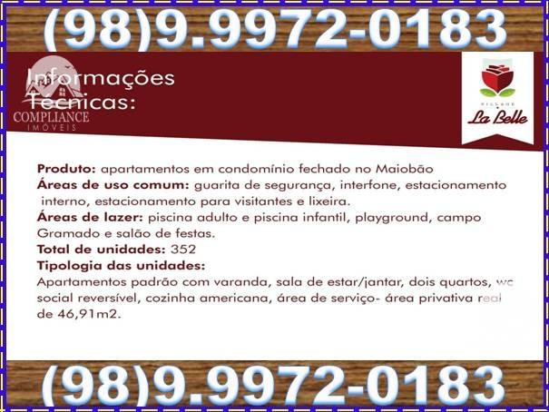 Apartamentos 2 quartos à venda. Condom. Village La Belle. Maiobão - Foto 7