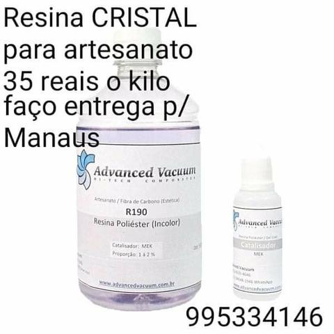 Resina cristal para artesanatos R$30 reais