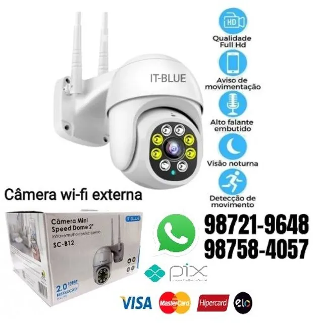 Câmera de Segurança IT-BLUE app YooSee wi-fi monitore pelo celular