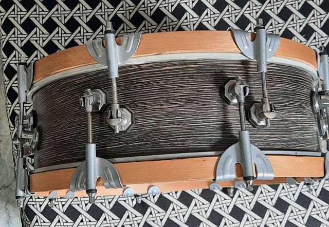 Caixa de bateria aros em madeira artesanal  - Foto 6