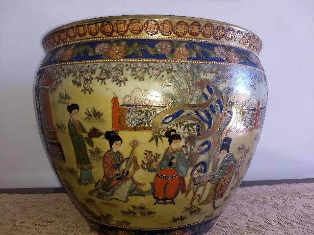 vaso de porcelana chinesa século 19 desenhos pintado à mão  - Foto 2