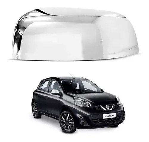 Aplique Nissan March 2011/ Versa - Retrovisor Cromado - LD LE