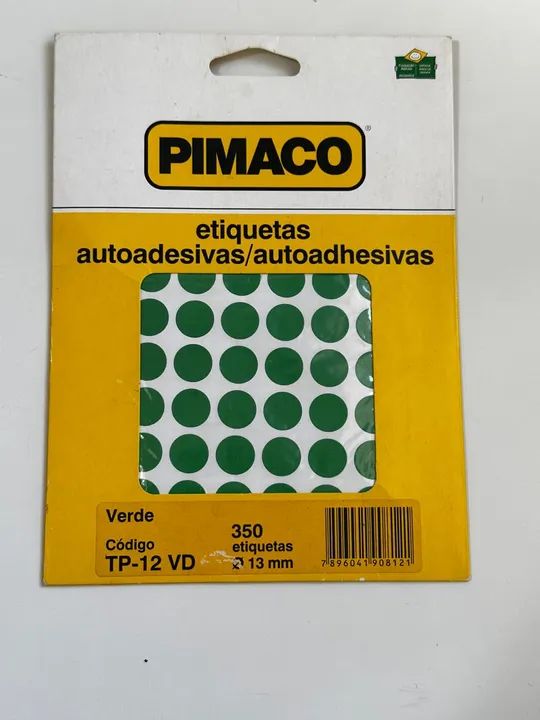 Papelaria: 350 etiquetas adesivas verdes e 210 laranjas PIMACO - Foto 2