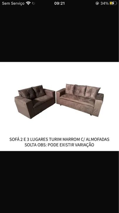 Sofá conjunto por apenas 680,00
