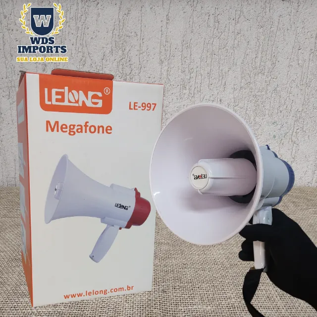 Megafone Portátil Com Sirene Musica E Gravador