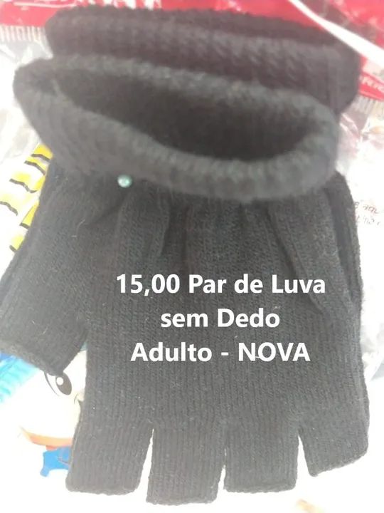 Par de Luva sem Dedo Adulto - NOVA