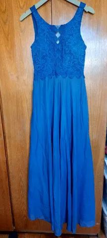 Vestido azul royal de madrinha cheap